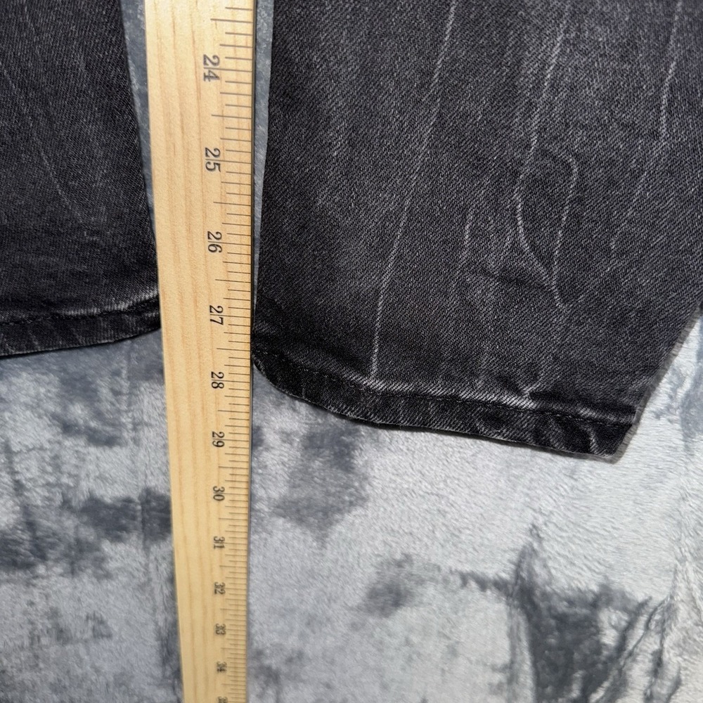 Zara Jeans Womens 32 High Rise Skinny Distressed Ripped Knees Black Pants 015 - Picture 6 of 6